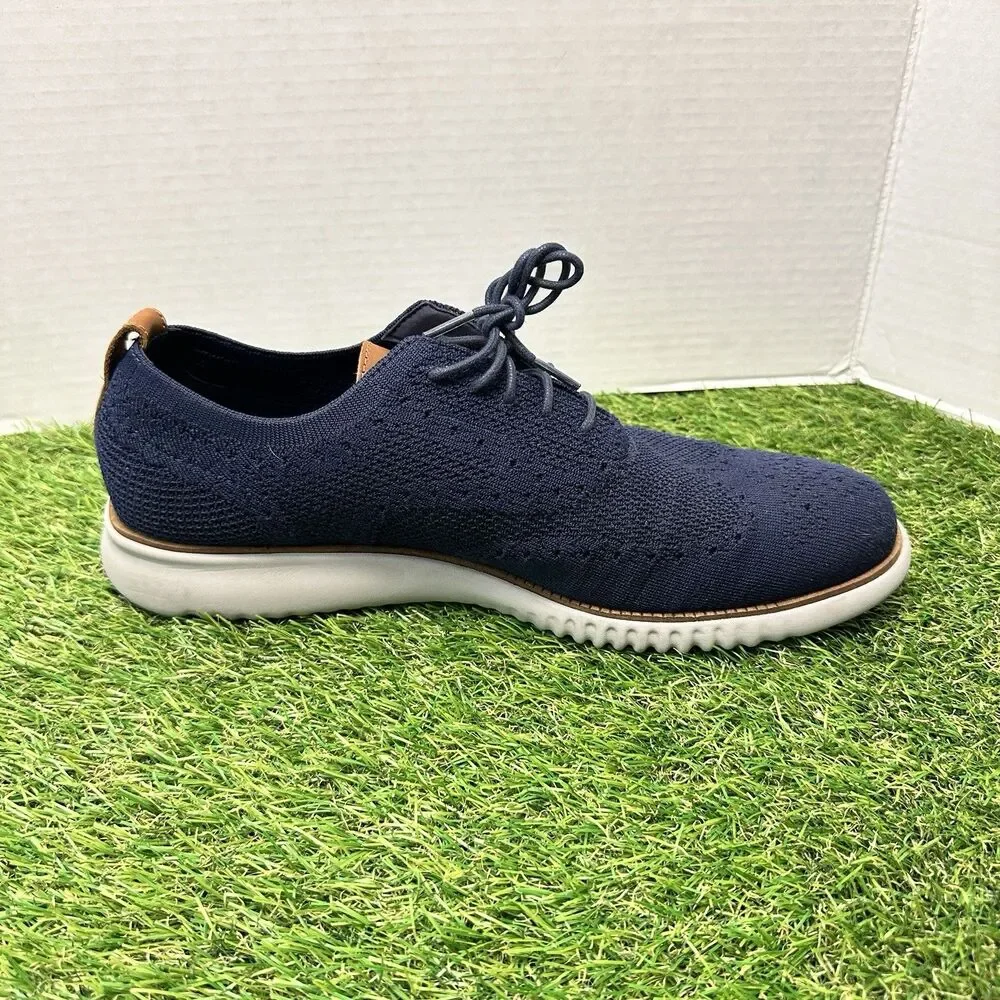 Cole Haan ZeroGrand Stitchlite Mens Size 12M C27569 Marine Blue Casual Oxfords